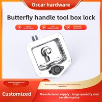 Poignée en T pliable pour véhicule lourd, loquet de porte de capote, poignée en T pour remorque, boîte à outils, serrure à gâche en T A7821