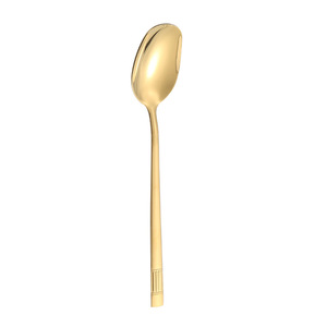 Cuillère carrée coréenne en acier inoxydable de qualité supérieure, cuillères à long manche et fond plat, agitateur à dessert vintage style lanterne de palais pour la crème glacée - Product Image 5