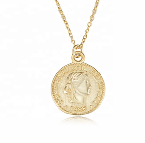 Joyería fina de moda personalizada, collar romano de moneda con retrato de Reina occidental en relieve de Plata de Ley 925 personalizado - Product Image 6