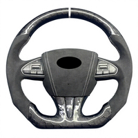 Volant personnalisé en fibre de carbone véritable pour Infinit/i Q50 Q50S Red Sport 400 2014 2015 2016 2017 2018 2019 2020 2021