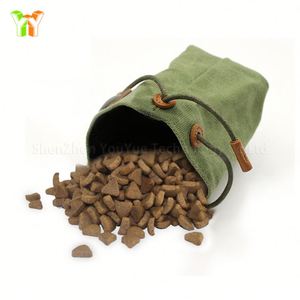 Sac de rangement en toile pour nourriture pour animaux de compagnie, avec cordon de serrage, pour l'extérieur, petite pochette pour friandises pour chien avec grande ouverture - Product Image 4