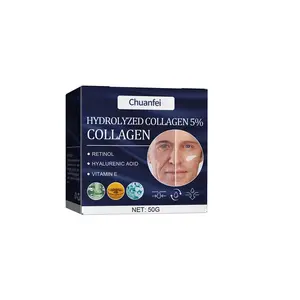 Collagène hydrolysé 5% collagène soins de la peau et outils crème pour le visage et Lotion Anti-rides crème pour le visage et Lotion