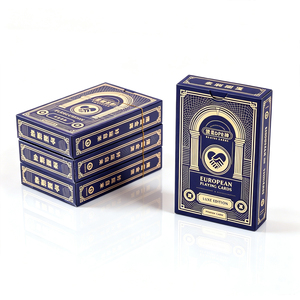 Baraja de Cartas de Póker Personalizadas de Lujo, de Papel, PVC, Plástico, Impermeables, con Logotipo Personalizado, Impresión a Todo Color, para Juegos de Casino - Product Image 1