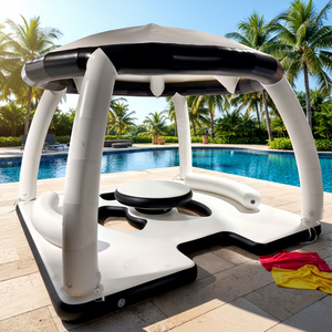 <span class=keywords><strong>Plateforme</strong></span> flottante <span class=keywords><strong>gonflable</strong></span> personnalisée avec toit, île flottante <span class=keywords><strong>gonflable</strong></span> pour la natation, quai pour les sports aquatiques - Product Image 1