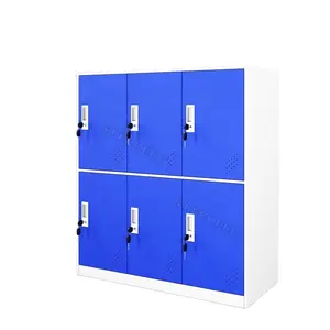 School Student Storage Cabinet Low Height 9 Door Steel Classroom Locker
