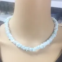 Surfer bijoux hawaïen naturel Puka coquille coquillage collier pour femmes été plage carré blanc Puka coquille collier ras du cou