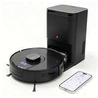 Robot aspirateur OEM avec navigation laser LDS, collecte automatique de la poussière, auto-recharge, contrôle à distance par application, robot de nettoyage domestique