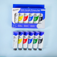Ensemble de peinture acrylique satinée Mont Marte, 6 pièces x 50 ml, ensemble de peinture acrylique pour artistes