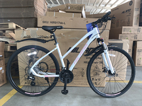 Vélo hybride pour femmes, en alliage d'aluminium 700c, bicyclette de ville à 24 vitesses