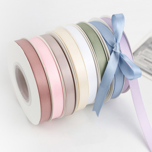 Nine-Colored Ribbon Satin Ribbon 1Cm Polyester Classic Solid Woven Gift Packaging Diy Hair Braiding Cake Decoration - Product Image 1