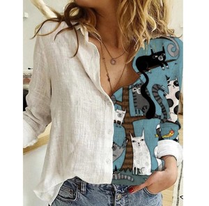 Vendita calda Plus Size camicia modello moda Casual maniche lunghe <span class=keywords><strong>camicetta</strong></span> donna Top - Product Image 6