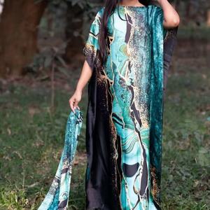 Phụ Nữ Của Châu Phi Phong Cách In Ngắn Tay Áo Áo Hồi Giáo Dài Ăn Mặc Abaya Trung Đông Dresses Kaftan Phong Cách Thời Trang - Product Image 2