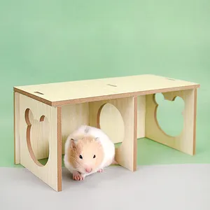 2 Chamber Hideout Tunnel Exploring Toys Hamster Secret Peep Shed