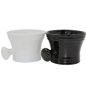 Wholesale dongmei black ceramic shaving bowl,shaving soap mugs
