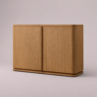 MYHOME 2025 Buffet à deux portes en chêne massif, durable, luxueux et moderne, pour la salle à manger, la cuisine de style fermier
