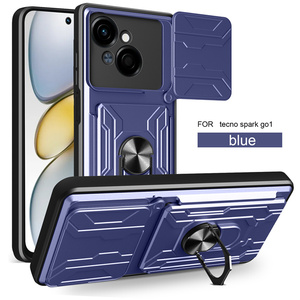 เคสโทรศัพท์ Lichicase แบบมัลติฟังก์ชั่น พร้อมช่องใส่การ์ด ป้องกันหน้าจอ วัสดุ TPU+PC สำหรับ Tecno Spark Go 3 รุ่น Armor Shell - Product Image 2