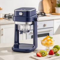 Machine à glace pilée compacte pour usage domestique, pour un broyage rapide en une seule pression, desserts glacés, slushies, machine à neige électrique, 3 moules à glace