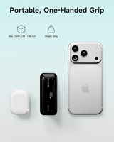 Neoseek Ultra Mini 10.000 MAh 45W Power Bank Portabel dengan Kabel USBC yang Dapat Ditarik, Model Ringan untuk Perjalanan