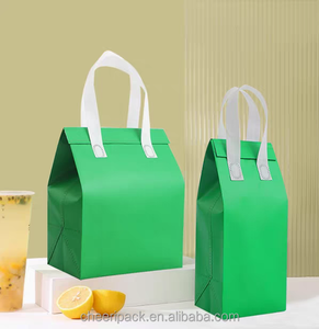 Sac d'emballage alimentaire isotherme en tissu non tissé biodégradable et écologique avec doublure thermique pour les services de livraison de repas en restaurant - Product Image 1