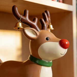 Linda Estatuilla de Resina de <span class=keywords><strong>Reno</strong></span> <span class=keywords><strong>Rudolf</strong></span> - Decoración Navideña para el Hogar, Regalo Festivo Personalizado por Bozhiyi - Product Image 4