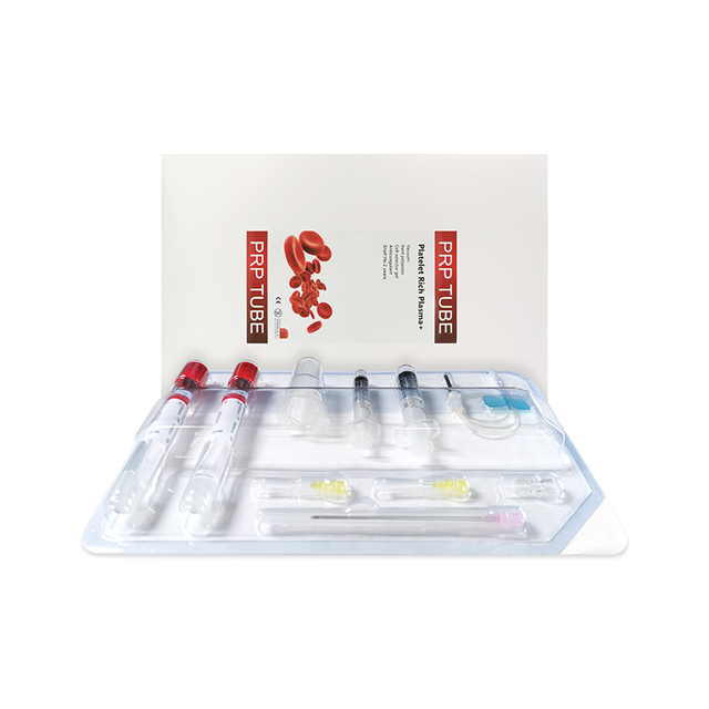 Disposable Sterile Vacuum Blood Collection Tube PRP Kit for Veterinary Use, Complete with Needles & Tube Rack