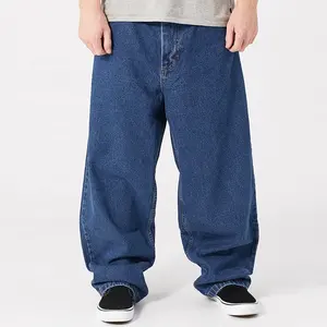 EDGE DENIM Custom Hip Hop Streetwear entspannte Passform Skate Baggy Loose Big Boy Jeans Männer