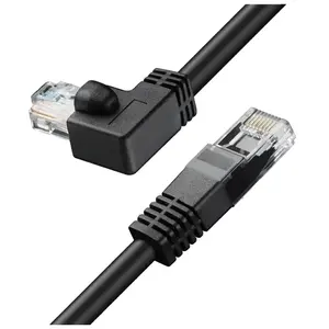 CableCreation 3.3ft CAT6 düz ftp sftp ağ cat5 yama kablosu ethernet kablosu için sağ açı korumalı