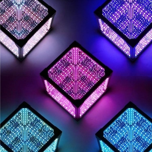 Hypercube Colorful Cirling Mirror Cube Infinity 3D Mirror Hyper Cube LED Light The <span class=keywords><strong>Hyperspace</strong></span> Lighting Cube - Product Image 2