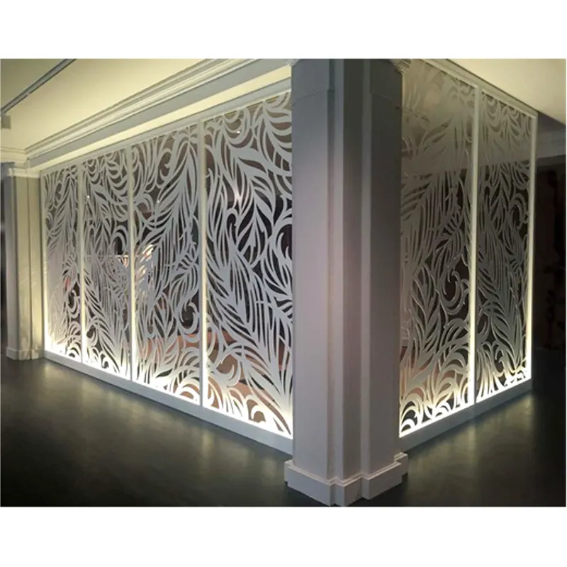 Decoratieve Venster Grille Laser Cut Aluminium Screen Voor Bekleding Buitenmuur