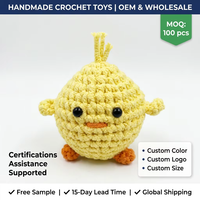 Kit de crochet Amigurumi et jouets animaux poussins finis, artisanat de tricot écologique DIY, accessoires de couture faits à la main, cadeau