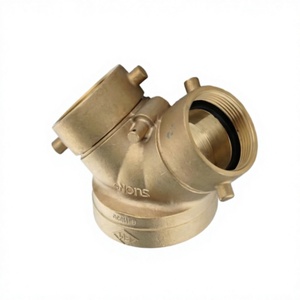 Vanne à clapet en laiton à raccordement siamois pour équipement de lutte contre l'incendie, personnalisable, recyclable, facile à utiliser, pression 300 PSI, aéroport - Product Image 3