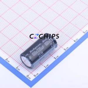 Condensador Electrolítico de Aluminio de Orificio Pasante 100ZLH220MEFC12.5X25, Orificio Pasante, D12.5xL25mm 220uF 20% 100V 810mA-120Hz - Product Image 1
