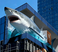 Écran LED imperméable RX 3D à vision directe, économie d'énergie, panneau mural vidéo LED couleur plein écran pour la publicité en magasin