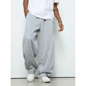 Pantalon de jogging unisexe en polyester, taille mi-haute, molleton épais, avec cordon de serrage, anti-boulochage, style formel, automne-hiver - Product Image 2
