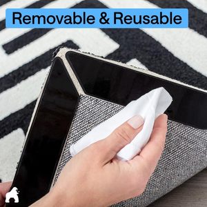 Lot de 8 Grips Antidérapants Extra Longs pour Tapis sur Sols Durs, Adhésifs Réutilisables Double Face, Maintiennent les Coins des Tapis Plats, Idéal pour les Locataires - Product Image 3