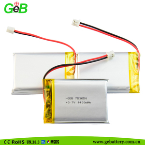 New GEB 753650 1400mAh <strong>3</strong>,7 V lithium battery microphone flag - Product Image 4