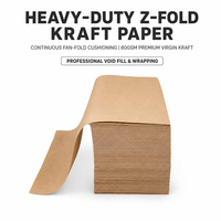 Papier Kraft Z-Fold Écologique, Emballage de Protection Facile à Découper pour l'E-commerce et l'Emballage de Colis