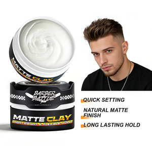 BARBERBATTLE Marque Privée 150G Argile Coiffante Flexible et Redéfinissable Texture Douce Sans Brillance Argile Capillaire Mate Hommes Fixation Forte - Product Image 1