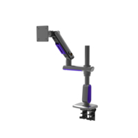 Support d'ordinateur OMNI de qualité supérieure en alliage d'aluminium, solution de gestion des câbles Plug Play réglable et soignée pour le bureau moderne