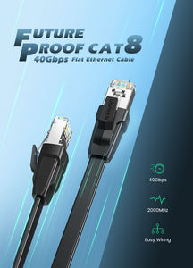 Para Cat8 40Gbps RJ45 <span class=keywords><strong>Ethernet</strong></span> <span class=keywords><strong>Cable</strong></span>-Conductor de cobre sólido para <span class=keywords><strong>PS4</strong></span> Laptop PC & Router - Product Image 5