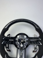 Volant en fibre de carbone forgé pour Mercedes Benz Classe C E S GLC W205 W213 W222 X253 Style AMG Volant Performance en Alcantara