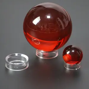 Présentoir d'oeufs en acrylique rond clair support de base de boule support de sphère cercle plexiglas minéraux fossiles affichage d'agate de cristal de roche