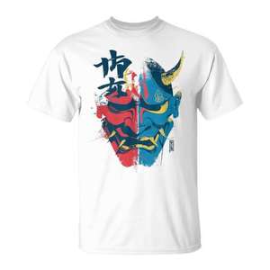 T-shirt japonais Yokai Oni unisexe, taille adulte moyenne, design graphique - Product Image 1