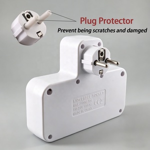 <span class=keywords><strong>Prise</strong></span> murale standard européenne en gros, multiprise 3-en-1 avec interrupteur et lumière LED - Product Image 3