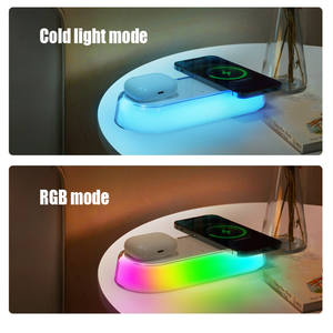 2 in 1 Schreibtisch Drahtloses Ladegerät Laden Handy Kopfhörer 15W für iPhone 15 Pro Max Schnell ladestation Benutzer definiert - Product Image 5