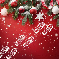 Pochoirs de Noël GF réutilisables pour empreintes de pieds, gabarits de peinture DIY, pochoirs creux de Noël pour l'art, l'artisanat, la décoration murale et des fenêtres