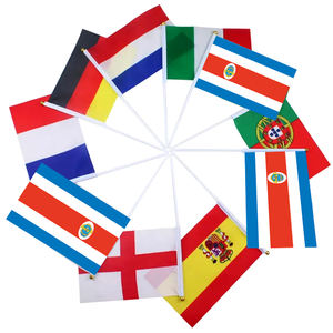 Оптовая продажа, ручные флаги Costa <span class=keywords><strong>Rica</strong></span> с цифровой печатью, полиэфирная палка, развевающийся флаг для украшения - Product Image 1