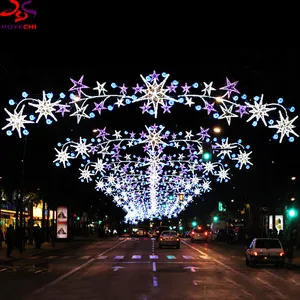 18 años de experiencia de la fábrica al aire libre 3D arco estrella LED marco de alambre de vacaciones, Navidad de la calle motivo Luz