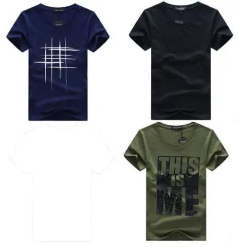 남성 T 셔츠 단색 및 인쇄 티셔츠 간단한 남성 캐주얼 Tshirt 짧은 소매 O 넥 아시아 크기 S 5XL