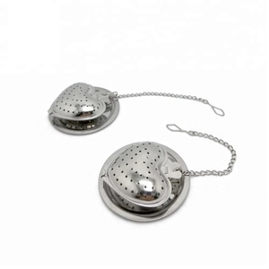 Di alta qualità in acciaio inox a forma di cuore tè infusore con la catena - Product Image 2